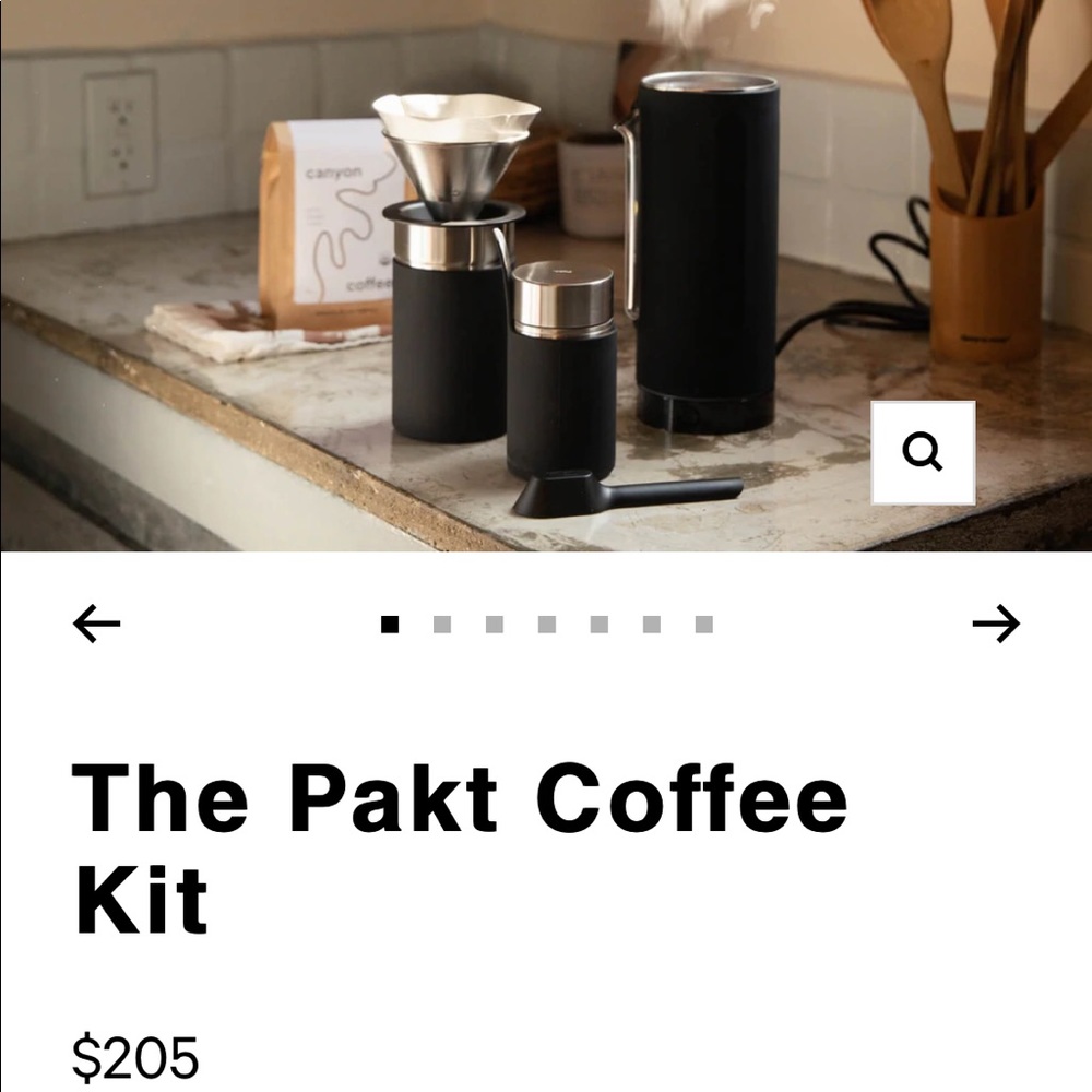Pakt  compact coffee kit.
